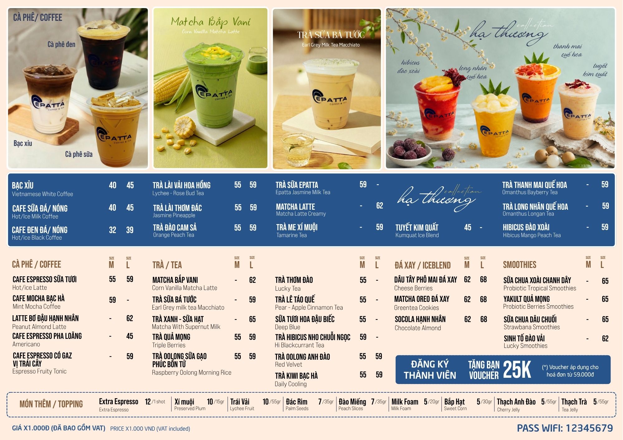 Menu nước